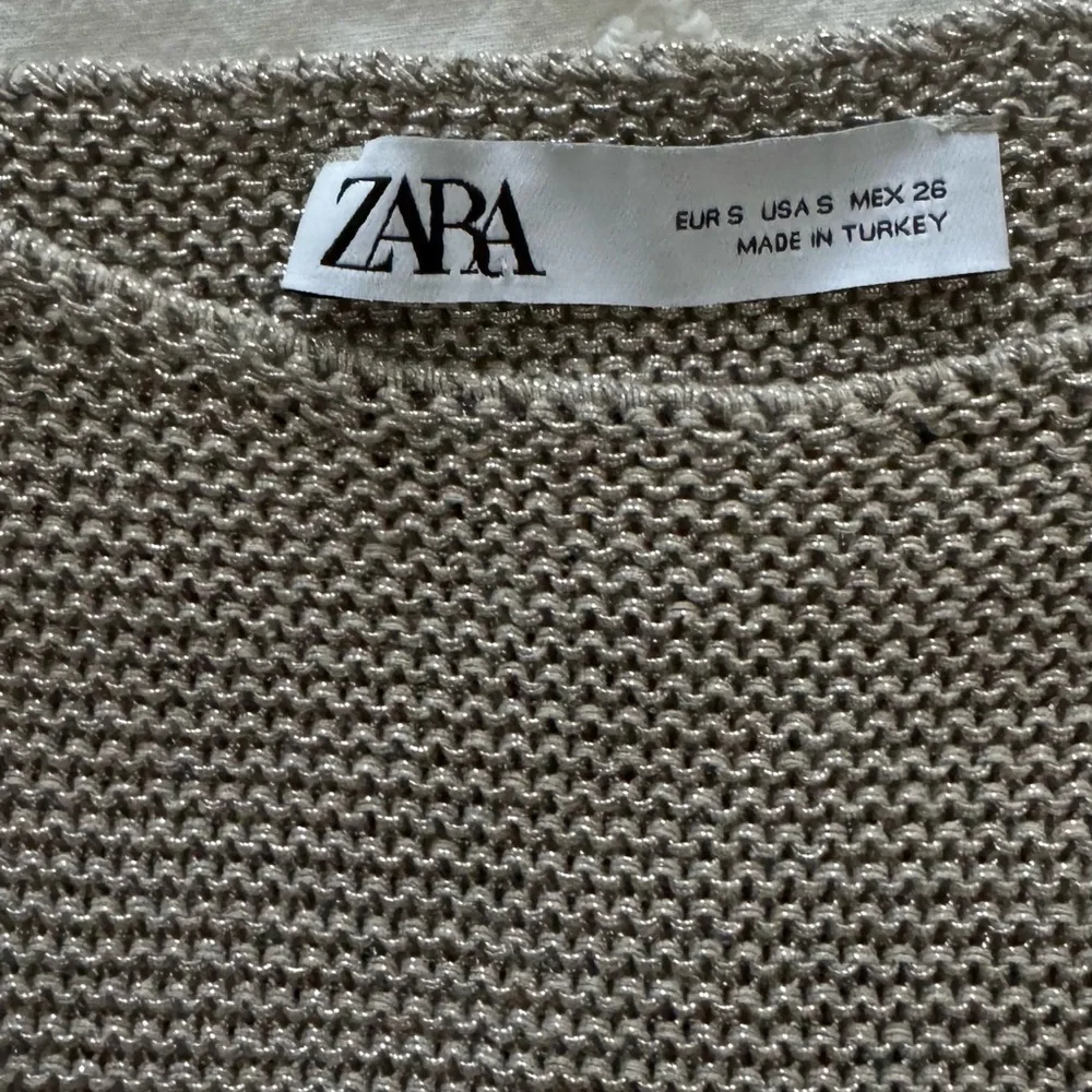 NWOT-Zara Metallic Thread Dress - Picture 5 of 5